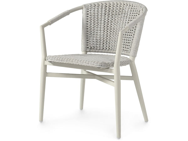 Nina Outdoor Stackable Arm Chair, Stone