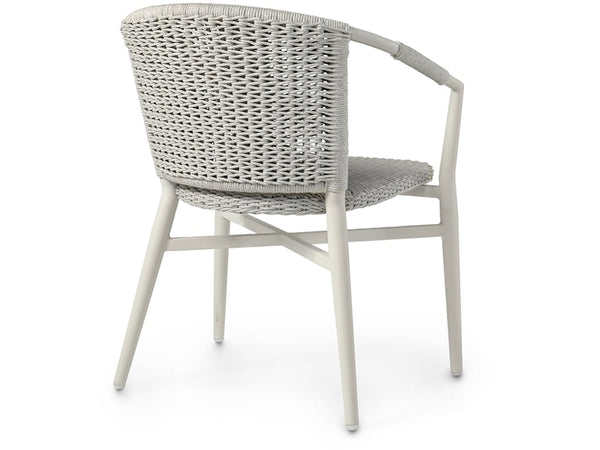 Nina Outdoor Stackable Arm Chair, Stone