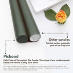Dark Green Candle Tapers, 10"