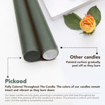 Dark Green Candle Tapers, 10"