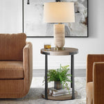 Palisade Side Table, Natural, 19"Dia x 24"H