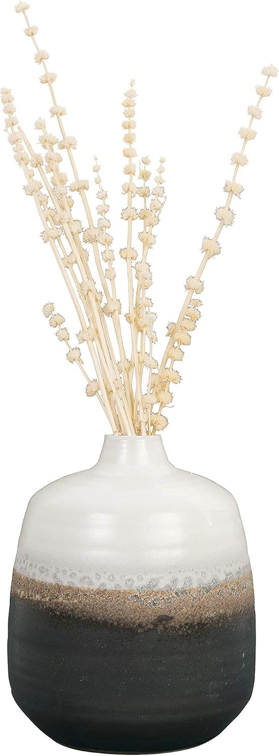 Ombre Tone Ceramic Vase, 7.5"H