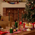 Dark Green Candle Tapers, 10"