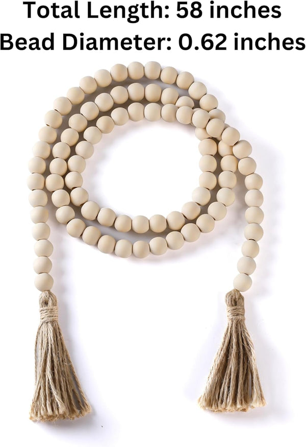 Decorative Wooden Beads, 58"