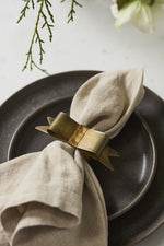 Hattie Bow Napkin Ring - Brass