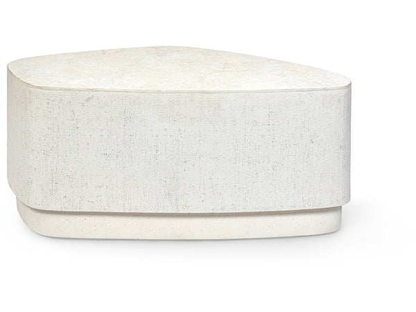 Holland Outdoor Coffee Table, White, 34"L X 16.75"W X 15.25"H