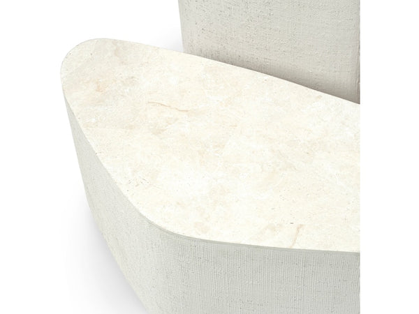 Holland Outdoor Coffee Table, White, 34"L X 16.75"W X 15.25"H