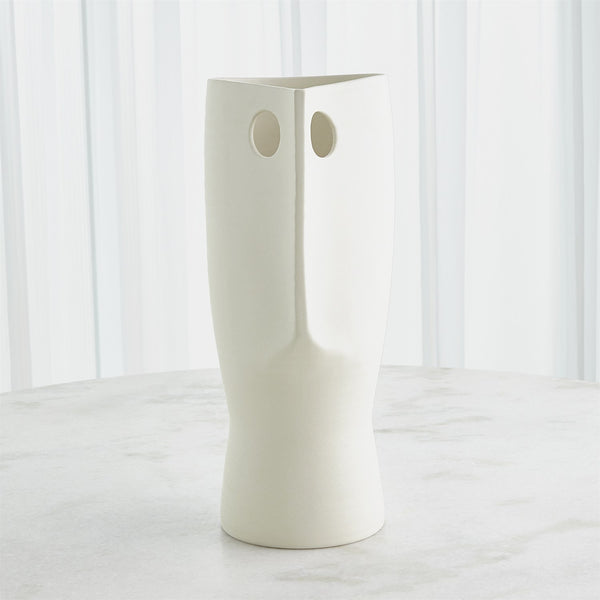 Popeye Vase, White, Tall