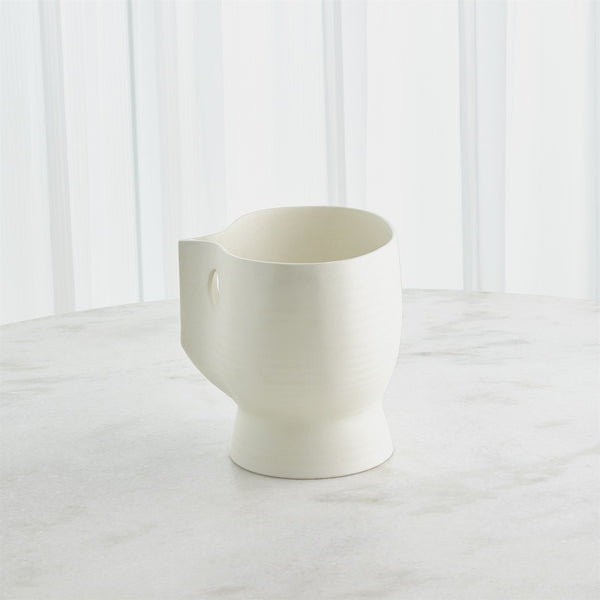 Popeye Vase, White, Short