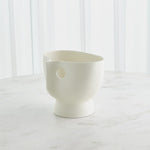 Popeye Vase, White, Short