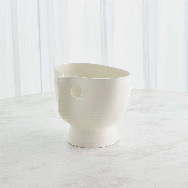 Popeye Vase, White, Short