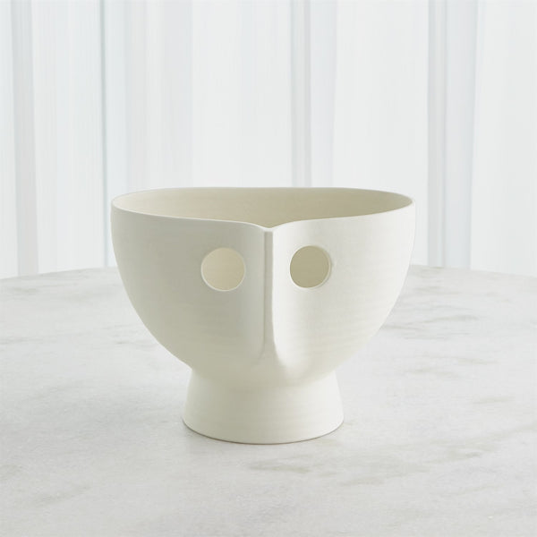 Popeye Vase, White, Short