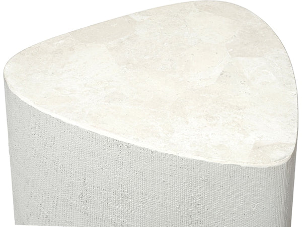 Holland Outdoor Side Table, White, 19.25"W X 18.75"D X 22"H