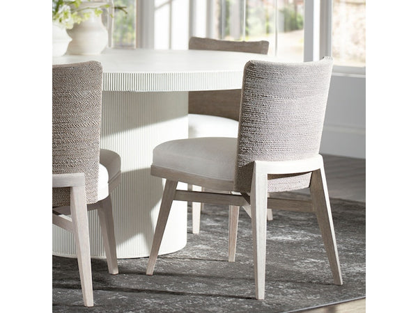 Francis Side Chair - Whitewash/Cream Leather