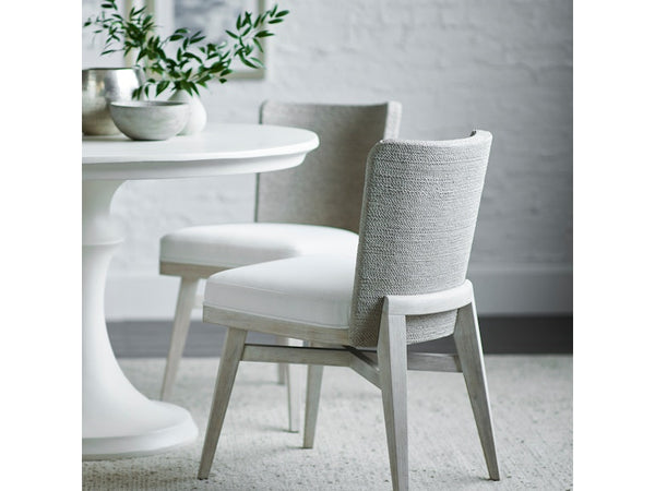 Francis Side Chair - Whitewash/Cream Leather
