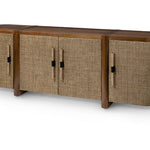 Zoey Walnut Sideboard, 86"W x 22"D x 31.25"H