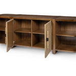 Zoey Walnut Sideboard, 86"W x 22"D x 31.25"H