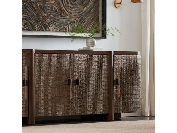 Zoey Walnut Sideboard, 86"W x 22"D x 31.25"H