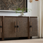 Zoey Walnut Sideboard, 86"W x 22"D x 31.25"H