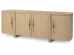 Zoey Natural Oak Sideboard, 86"W x 22"D x 31.25"H