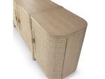 Zoey Natural Oak Sideboard, 86"W x 22"D x 31.25"H