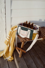 Beach Towel, Vintage Yellow Stripe