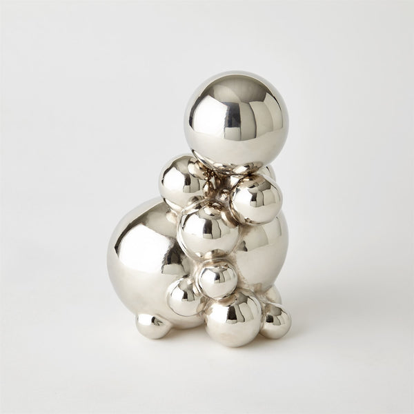 Bubble Orb Holder, Nickel Sphere, Large, 11"H