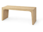 Abbott Stone and Rope Wrapped Nested Coffee Table, 66"L X 41.75"W X 18.25"H