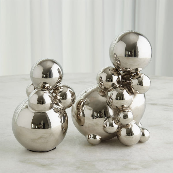 Bubble Orb Holder, Nickel Sphere, Large, 11"H