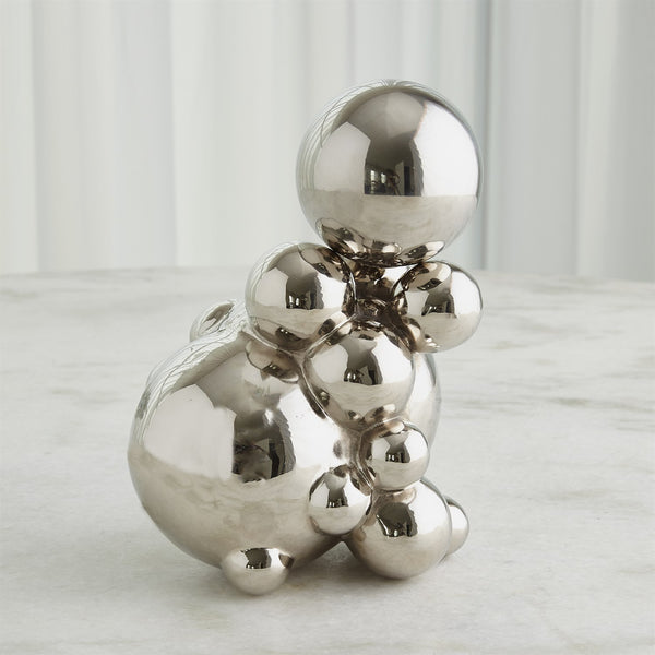 Bubble Orb Holder, Nickel Sphere, Large, 11"H