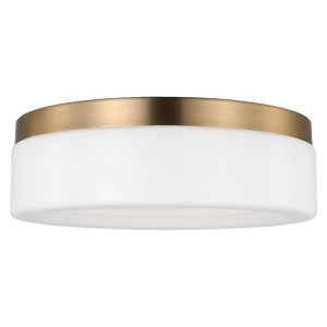 Rhett Medium Flush Mount, Satin Brass