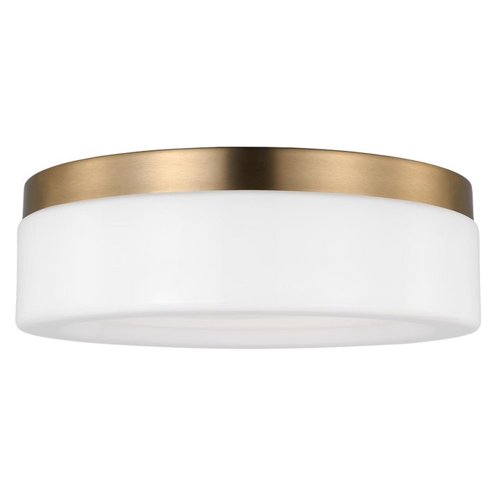 Rhett Medium Flush Mount, Satin Brass