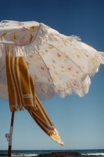 Beach Towel, Vintage Yellow Stripe