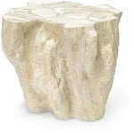 Camilla Fossilized Clam Side Table, 24.25"W x 23.25"D x 18"H