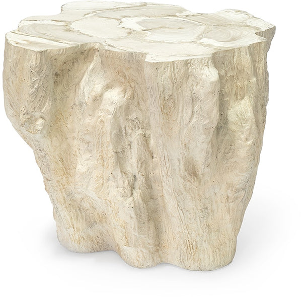 Camilla Fossilized Clam Side Table, 24.25"W x 23.25"D x 18"H