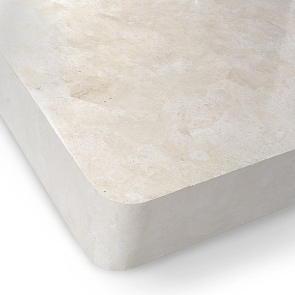 Dakota Square Coffee Table, White, 48"Dia x 15"H