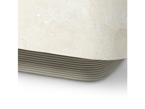 Dakota Side Table, White, 25"W x 25"D x 22.25"H