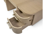 Zoey Natural Oak Desk, 65"W x 29.5"D x 30"H
