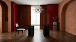 Viola Dining Table - Smoked Glass, 96"W X 44"D