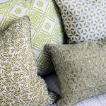 Granada Moss Linen Cushion, 20" x 20"