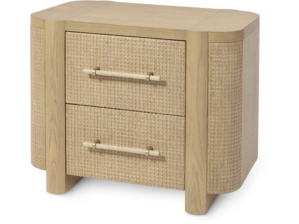 Zoey Natural Oak Nightstand, 32"W
