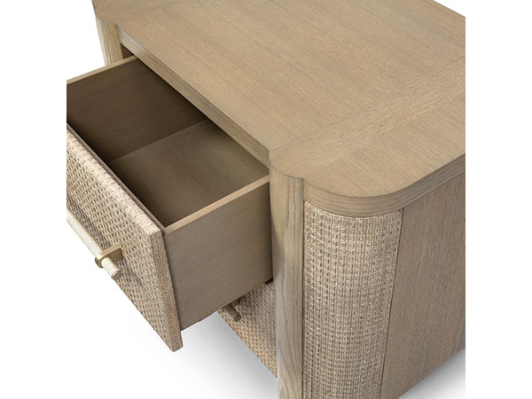 Zoey Natural Oak Nightstand, 32"W