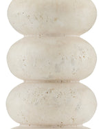 Girault White Travertine Table Lamp, 20.5"H