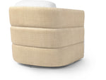 Oakridge Swivel Lounge Chair, Beige/Oyster Chenille