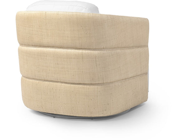 Oakridge Swivel Lounge Chair, Beige/Oyster Chenille