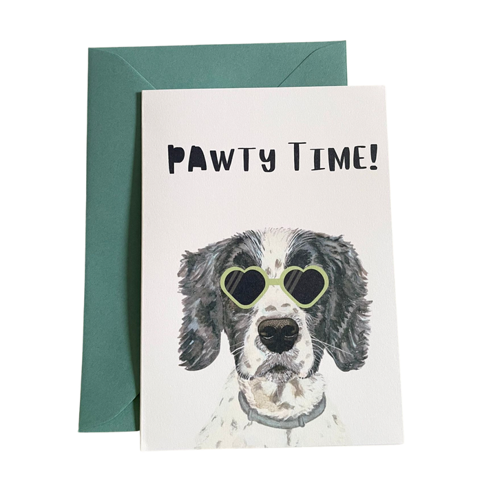 'Pawty Time' Greeting Card
