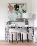 Felicity Table Lamp, Smoke Bubbled Glass, 27"H
