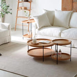 Humla End Table, Light Oak, 18.9"Dia x 22"H