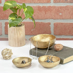 Decorative Cast Aluminum Bowls, Brass