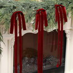 Red Velvet Ribbon Bow, 23.5"